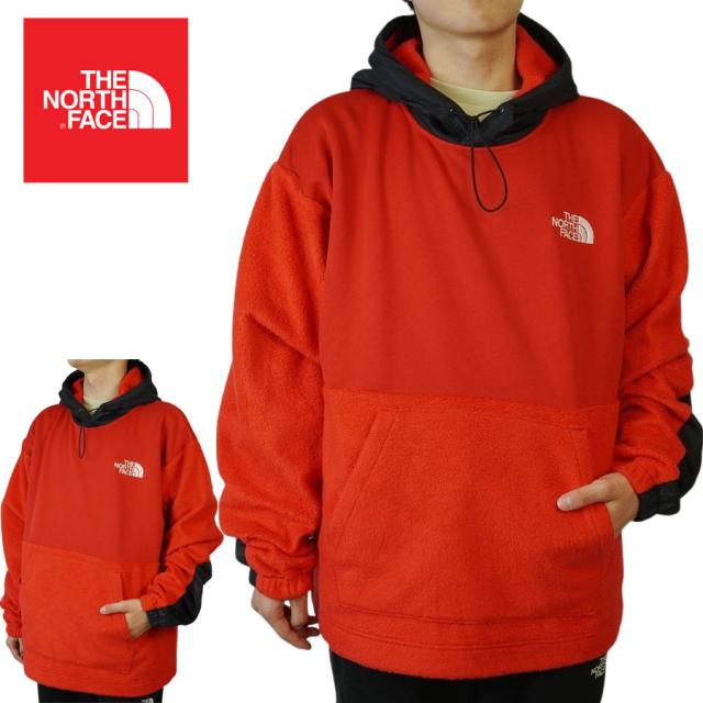 ノースフェイスTHE NORTH FACEメンズ ジャケットM NVLTY FLC JKTメンズ ノベルティ フリース ジャケットTNF RED(レッド)フリース ボア アウター プルオーバー パーカー フード 被り ロゴ 赤