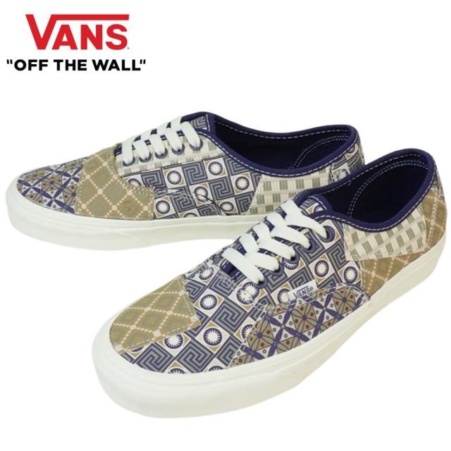 VANS スニーカーVANS ヴァンズ バンズ【箱なし】AUTHENTIC オーセンティック PATCGEO TREK NAVY ジオトレックネイビー幾何学 とライバル パッチワークメンズ レディース スニーカー 靴 ローカット