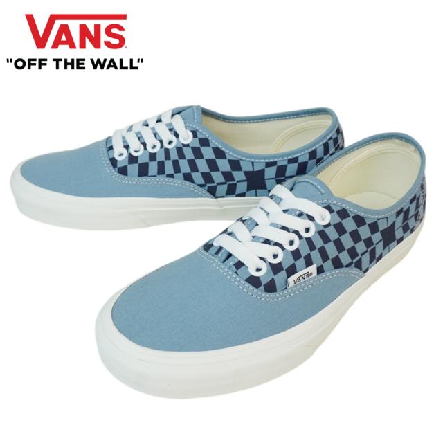 VANS スニーカーVANS ヴァンズ バンズ【箱なし】AUTHENTIC オーセンティックWARP CHECK BLUE ワープチェックブルーチェッカーボード キャンバス サーフメンズ レディース スニーカー 靴 ローカット