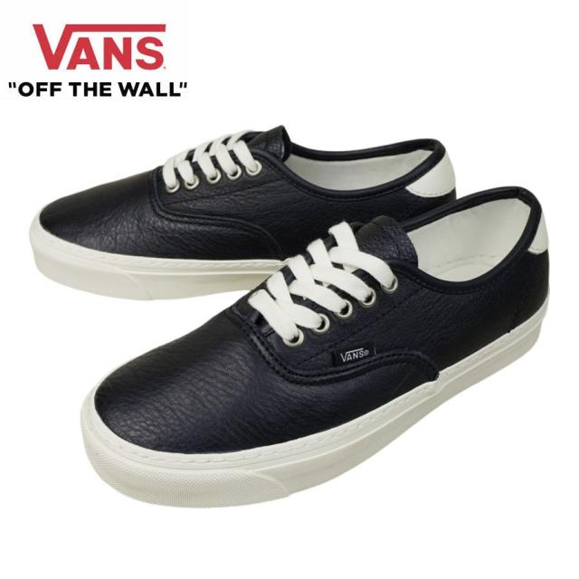 VANS スニーカーVANS ヴァンズ バンズ【箱なし】AUTHENTIC LUX オーセンティック ラックスBLACK ブラック黒 白 モノトーン レザー メンズ レディース スニーカー 靴 ローカット スケシュー