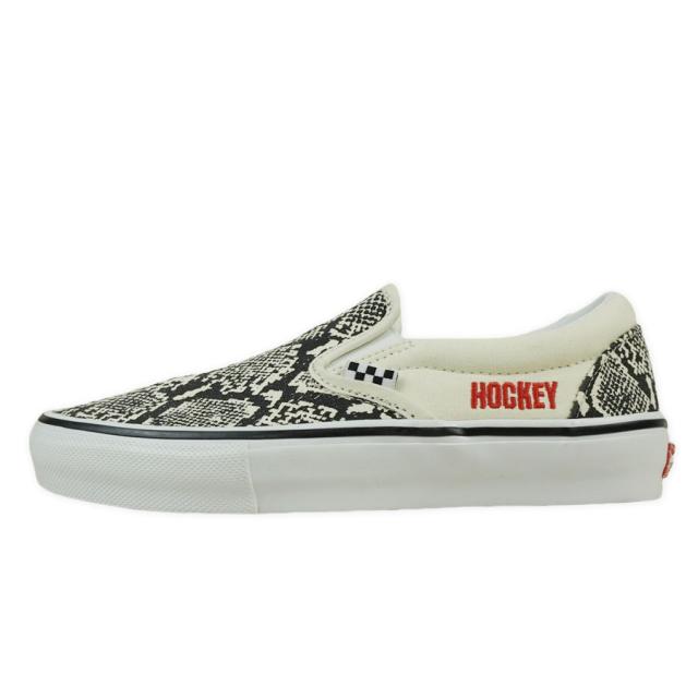 バンズ VANS ヴァンズ【箱無し】SKATE SLIP ON　スケート スリッポン スリップオンHOCKEY SKATEBOARD SNAKE　ホッケー スケートボード スネークメンズ レディース スニーカー 靴 紐無しコラボモデル ローカット ヘビ柄 刺繍_1