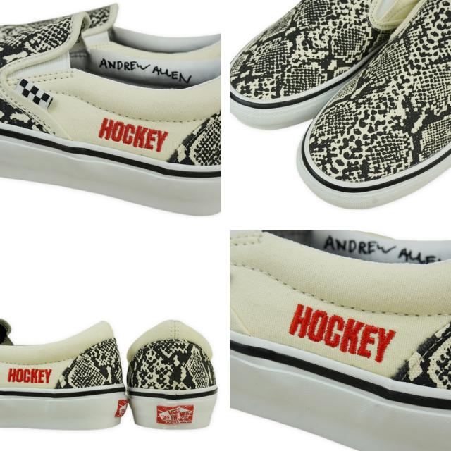 バンズ VANS ヴァンズ【箱無し】SKATE SLIP ON　スケート スリッポン スリップオンHOCKEY SKATEBOARD SNAKE　ホッケー スケートボード スネークメンズ レディース スニーカー 靴 紐無しコラボモデル ローカット ヘビ柄 刺繍_2
