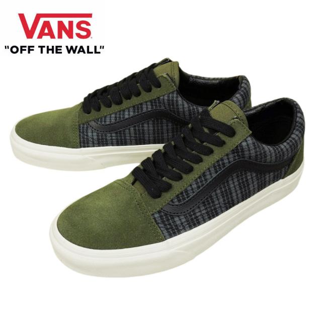 VANS スニーカーVANS ヴァンズ バンズ【箱なし】OLD SKOOL オールドスクールGRUNGE PLAID MULTI グランジ プレイド マルチオリーブ カーキ ブラック チェックメンズ レディース スニーカー 靴 ローカット sk8 スケシュー