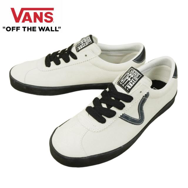VANS スニーカーVANS ヴァンズ バンズ【箱なし】SPORT LOW  スポーツ ローSUEDE WHITE/BLACK スエード ホワイト/ブラック黒 白 モノトーン レザー スウェードメンズ レディース 靴 レトロ クラシック ヴィンテージ
