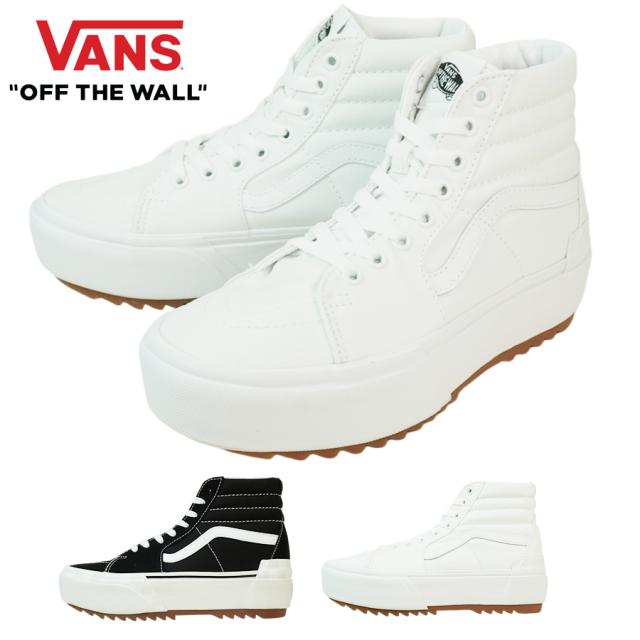 VANS スニーカーVANS ヴァンズ バンズSK8-HI STACKED スケートハイ スタックドSUEDE/CANVAS BLACK/BLANC CANVAS TRUEWHITEブラック ホワイト 黒 白 厚底 スエード キャンバスメンズ レディース スニーカー 靴 スケシュー