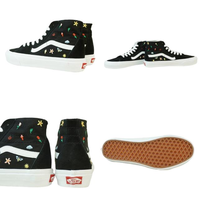 バンズ VANS ヴァンズ【箱無し】SK8 HI TAPERED スケートハイ スケーターハイ テーパードGARDEN PARTY BLACK ガーデンパーティー ブラック黒 花柄 フローラル 刺繍 昆虫 キャラメンズ レディース スニーカー 靴 スケボー ハイカット バンズ VANS ヴァンズ【箱無し】SK8 HI TAPERED スケートハイ