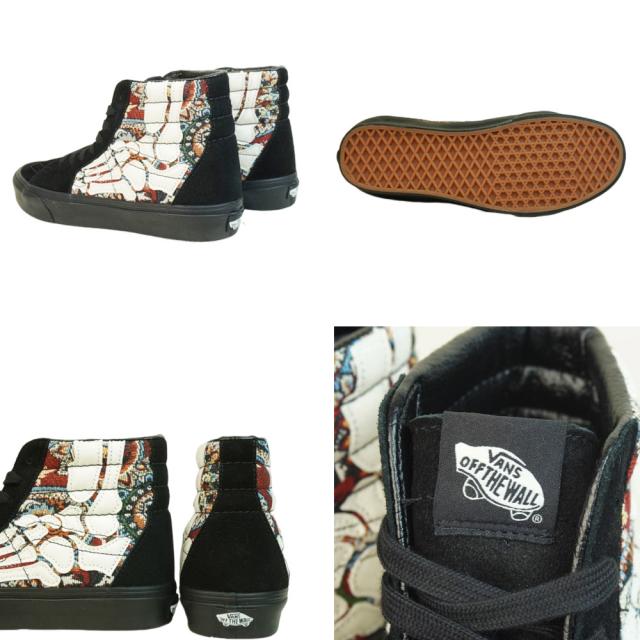 バンズ VANS ヴァンズ【箱無し】SK8-HI スケートハイ スケーターハイHAZY BONES BLACK/WHITE ヘイジーボーンズ ブラックホワイトスカル 骨 スケルトン グラフィックメンズ レディース スニーカー 靴 スケボー ハイカット