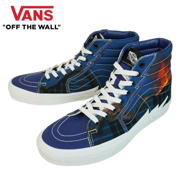 バンズ VANS ヴァンズ【箱無し】SK8-HI BOLT スケートハイ スケーターハイ ボルトBIG REVEAL CLASSICS NAVY ビッグリベラルクラシックネイビー稲妻 サンダーボルト 青 黒 チェック パンク 紺メンズ レディース スニーカー 靴 スケボー ハイカット