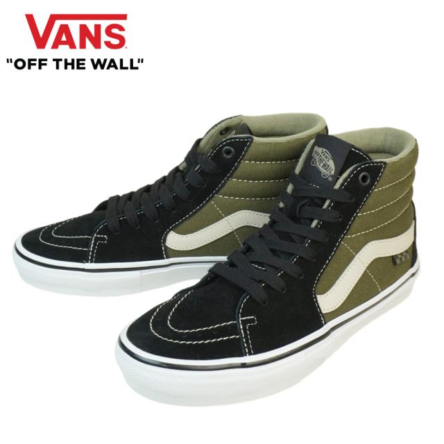 バンズ VANS ヴァンズ【箱無し】SKATE SK8-HI スケートハイ スケーターハイBLACK/OLIVE ブラック オリーブスウェード スエード 黒 カーキ キャンバスメンズ レディース スニーカー 靴 スケボー ハイカット