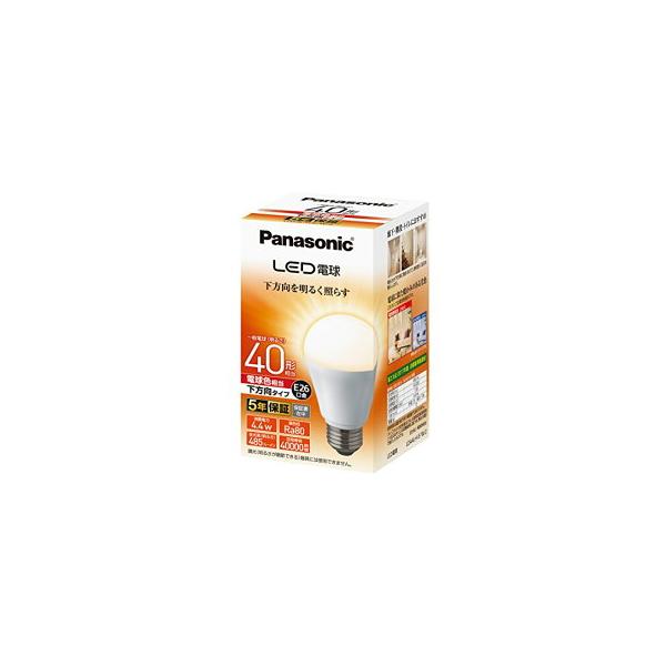 LDA4LHS4(5)【Panasonic】　1個￥1,298（税込￥1,428）LED電球E26口金白熱球４０Ｗ相当5個セット