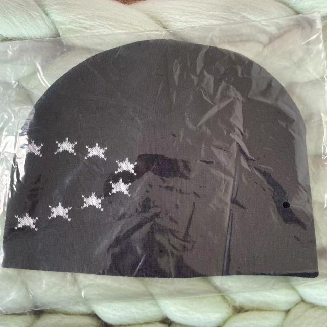 AFB ビーニー ニット帽 ブラック 星刺繍 ニット帽 Fサイズ afb beanie