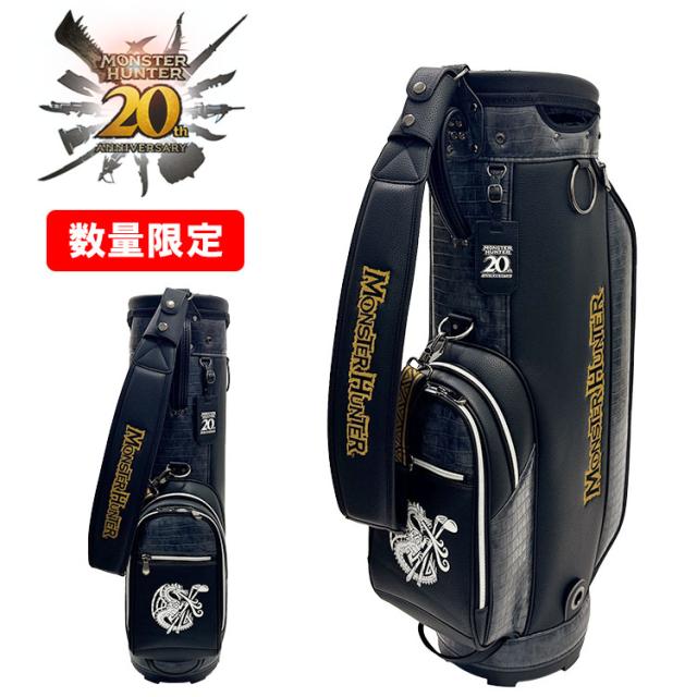 【ネームプレート彫刻無料】【数量限定】 モンスターハンター 20周年記念 カートキャディバッグ MONSTER HUNTER 20th ANNIVERSARY 黒龍 ミラボレアス CBMH-201 ゴルフ
