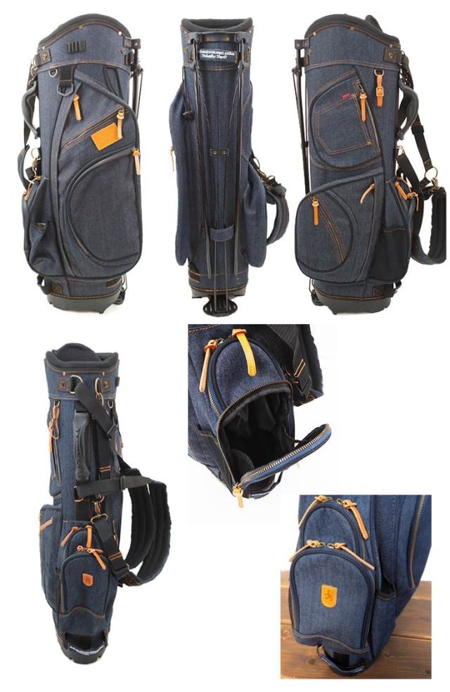 京谷 ラヘラ スタンドバッグ L-510 藍色 デニム キャディバッグ lahella 8.5インチ 3.6kg