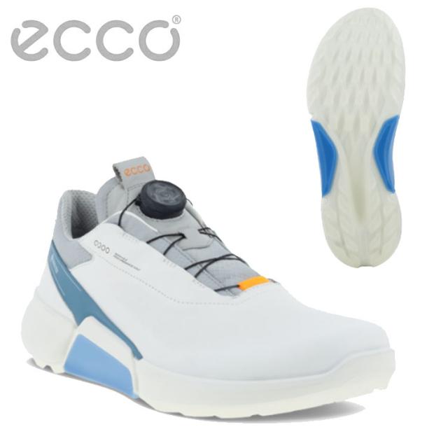 【大特価 SALE】エコー スパイクレス ゴルフシューズ バイオム H4 ボア 108204 55569 ホワイト/レトロブルー ECCO MENS GOLF BIOM H4 BOA