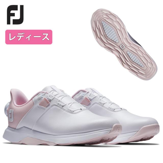 【レディース】フットジョイ スパイクレス ゴルフシューズ FJ プロライト ボア WOMENS FOOTJOY ProLite BOA 98207 ホワイト/ピンク