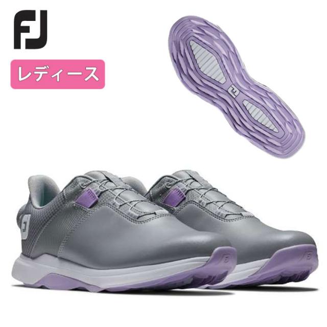 【レディース】フットジョイ スパイクレス ゴルフシューズ FJ プロライト ボア WOMENS FOOTJOY ProLite BOA 98209 グレー/ライラック