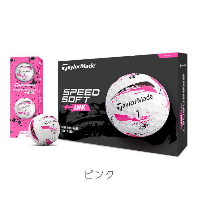 【3ダースセット】 テーラーメイド ゴルフボール スピードソフト インク ボール SPEEDSOFTINK 1ダース 12球 TMJ24-SPD TAYLORMADE 日本正規品 ゴルフ