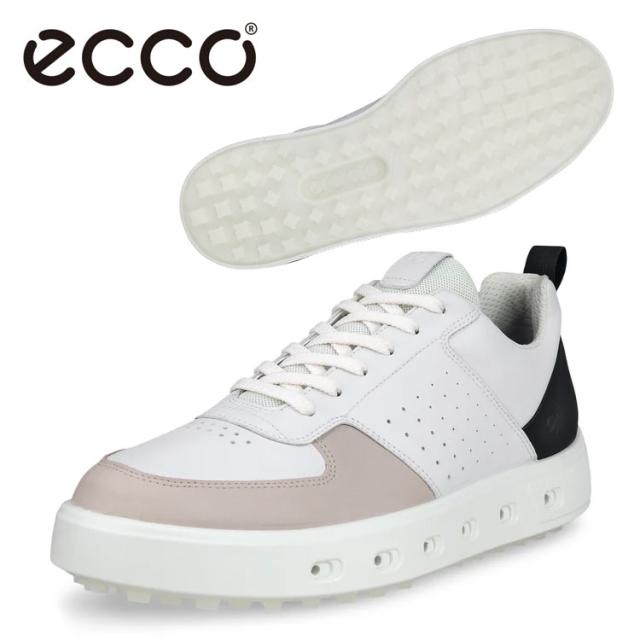 エコー スパイクレス ゴルフシューズ メンズ ストリート セブントゥエンティ GOLF STREET 720 ECCO MENS WHITE/BLACK/GRAVEL 111704 61039 ゴルフ
