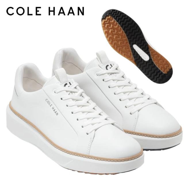 コールハーン COLE HAAN ゴルフシューズ スパイクレス C38503 グランドプロ トップスピン ゴルフ mens オプティックホワイト/CHナチュラル/オプティックホワイト
