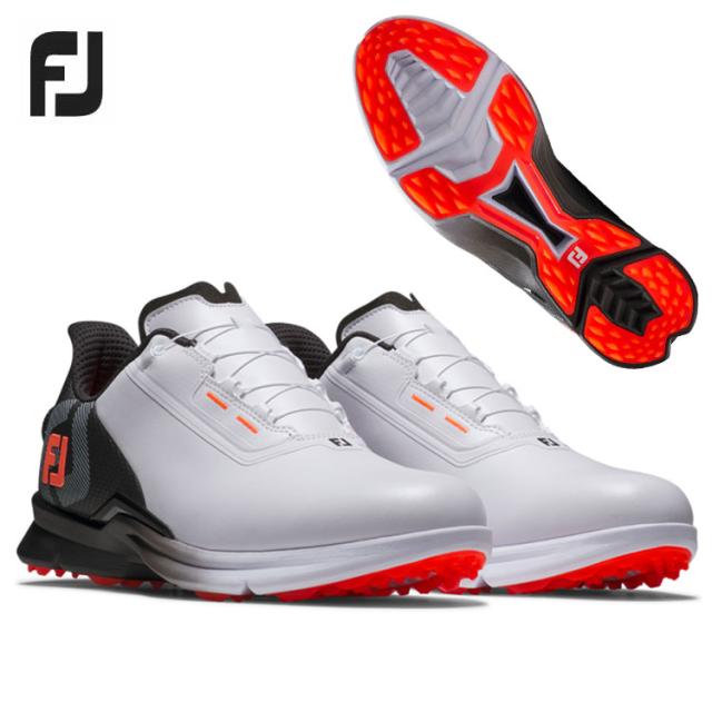 フットジョイ スパイクレス ゴルフシューズ メンズ FJ フューエル ボア MEN'S FOOTJOY FUEL BOA 55435 ホワイト/ブラック