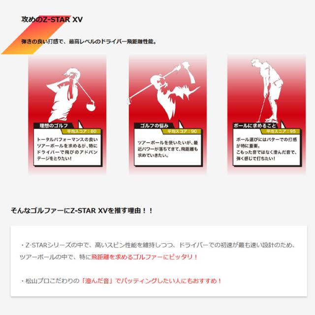 【2ダースセット】スリクソン Z-スター XV ゴルフボール 1ダース(12球) SRIXON Z-STAR XV 日本正規品
