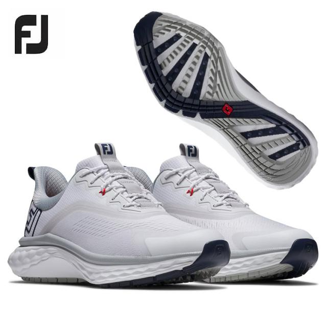 フットジョイ FJ ゴルフシューズ メンズ クオンタム レースト MEN'S FOOTJOY QUANTUM LACED 56994 ホワイト/グレー スパイクレス