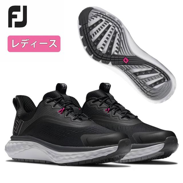 【レディース】フットジョイ FJ ゴルフシューズ クオンタム レースト WOMEN'S FOOTJOY QUANTUM LACED 97818 ブラック/ホワイト スパイクレス