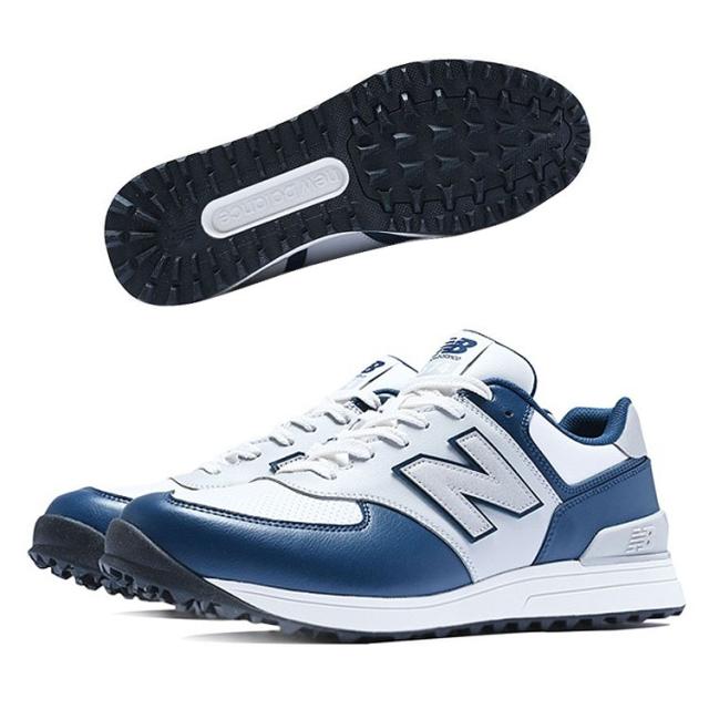 【大特価】ニューバランス new balance ゴルフシューズ スパイクレス ユニセックス 574 v3 SL ホワイト/ネイビー UGS574R3
