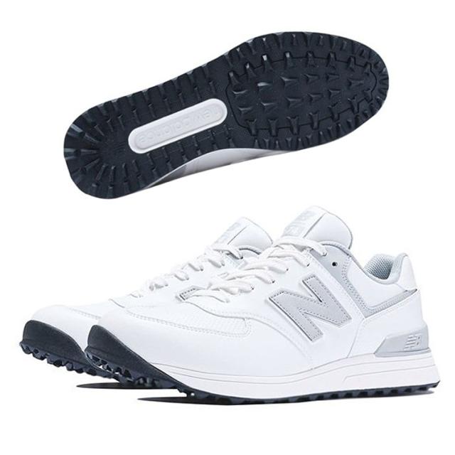 【大特価】ニューバランス new balance ゴルフシューズ スパイクレス ユニセックス 574 v3 SL ホワイト/グレー UGS574S3