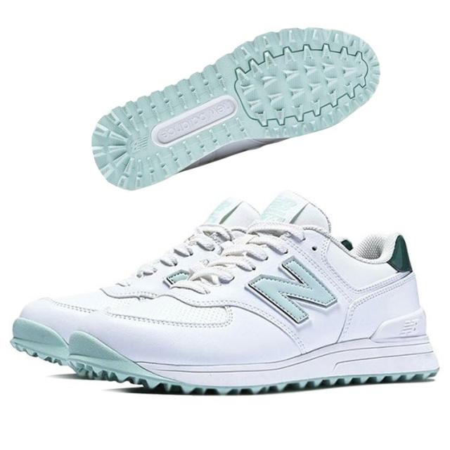 【大特価・レディース】ニューバランス new balance ゴルフシューズ スパイクレス 574 v3 SL ホワイト/グリーン WGS574Q3
