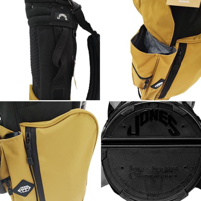 ジョーンズ 軽量 スタンドキャディバッグ ローバースタンドバッグ ブラック/ウィート JONES Rover Stand Bag Black/Wheat 8型 ゴルフ