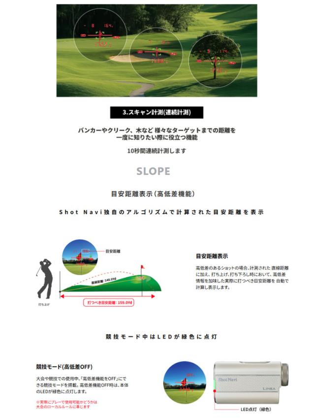 【GPS測定器】ショットナビ リネア Shot Navi LINEA レーザー距離計測器 ゴルフ_11