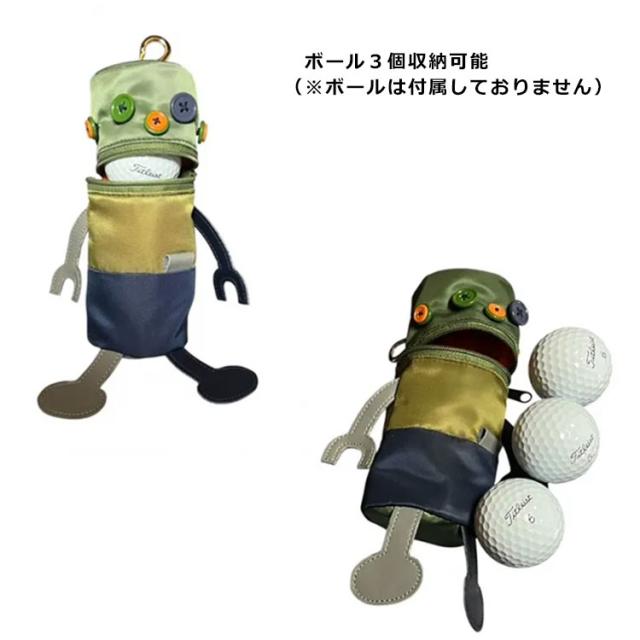 【数量限定】N.E.Hutte エヌイーヒュッテ ロボット型ボールケース MPL ミニパイロットくん ボールポーチ ゴルフ