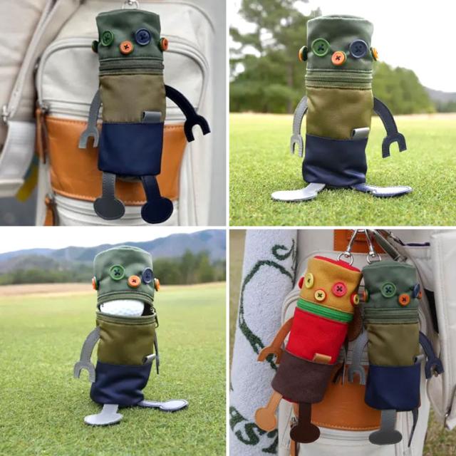 【数量限定】N.E.Hutte エヌイーヒュッテ ロボット型ボールケース MPL ミニパイロットくん ボールポーチ ゴルフ