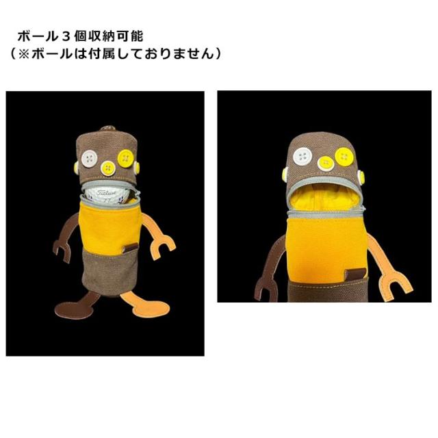 【数量限定】N.E.Hutte エヌイーヒュッテ ロボット型ボールケース MPA ミニパドリッシュくん ボールポーチ ゴルフ