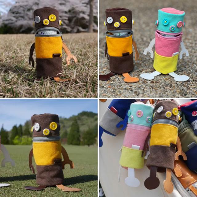 【数量限定】N.E.Hutte エヌイーヒュッテ ロボット型ボールケース MPA ミニパドリッシュくん ボールポーチ ゴルフ