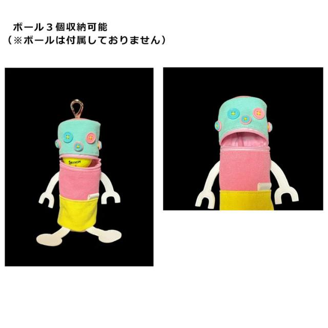 【数量限定】N.E.Hutte エヌイーヒュッテ ロボット型ボールケース MSB ミニシャーベットちゃん ボールポーチ ゴルフ