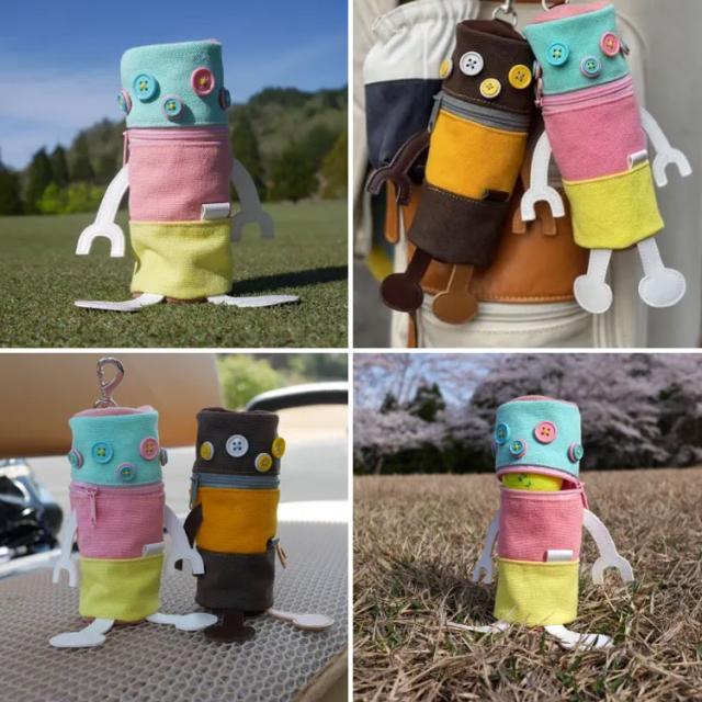 【数量限定】N.E.Hutte エヌイーヒュッテ ロボット型ボールケース MSB ミニシャーベットちゃん ボールポーチ ゴルフ