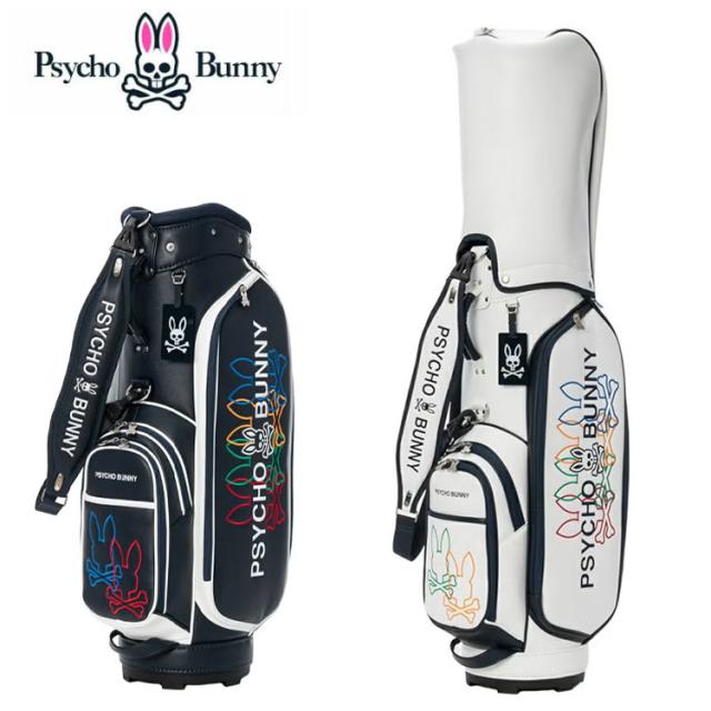 【ネームプレート彫刻無料】サイコバニー カート キャディバッグ ロゴアート 9型 46インチ対応 Psycho Bunny LOGOART PBMG6AC5 ゴルフ