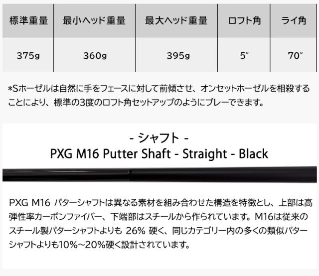 【パター・受注生産】PXG ALLAN PUTTER Double Black アラン パター ダブルブラック PXG M16 Putter Shaft - Straight - Black シャフト_2