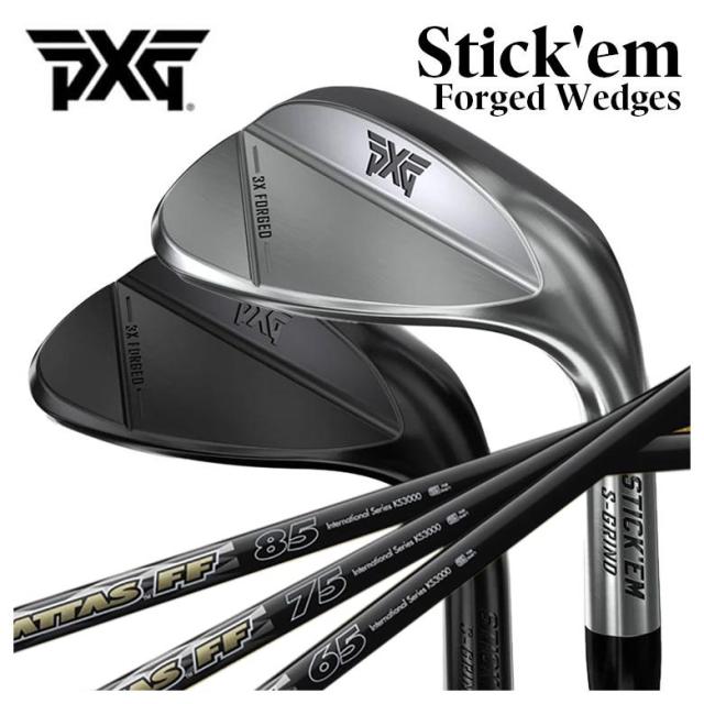 【特注ウェッジ】PXG Stick’em フォージドウェッジ UST マミヤ ATTAS FF IRON アッタス カーボンシャフト ヘッドカラー選択可能