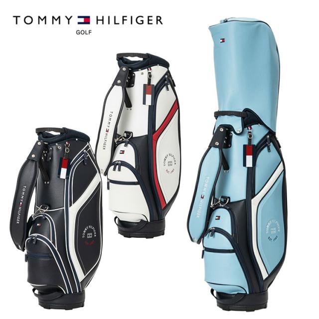 【ネームプレート彫刻無料】トミーヒルフィガー カートキャディバッグ フラッグロゴ 9型 46インチ対応 THMG5FC3   ゴルフ