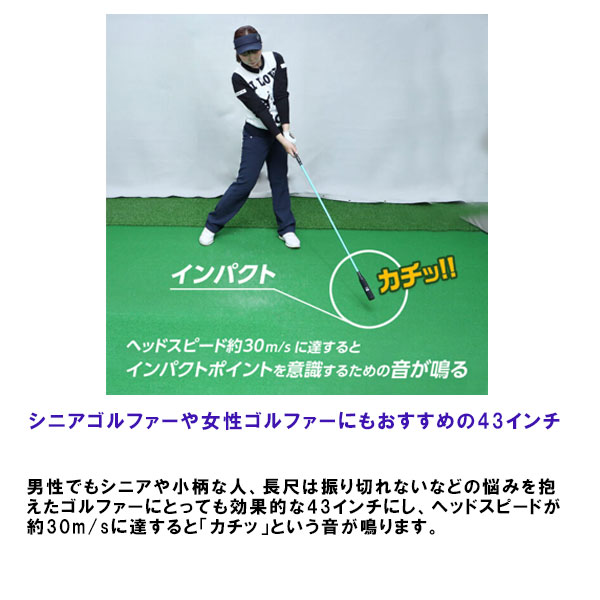 【練習器具】ダイヤゴルフ ダイヤスイングプロツアー ターコイズブルー 43インチ DAIYA SWING TR-5002 レディース シニア[即日発送・送料無料]_2