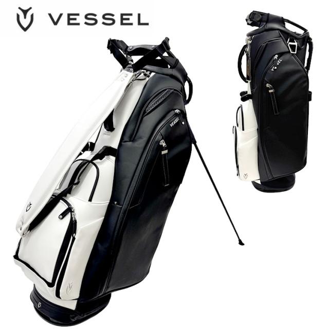【ネームプレート彫刻無料】ベゼル スタンド キャディバッグ PLAYER 5.0 Stand シングルストラップ タキシード Tuxedo 8.5型 47インチ対応 VESSEL スタンドバッグ ゴルフ ネームプレート彫刻無料】ベゼル スタンド キャディバッグ Player 5.0