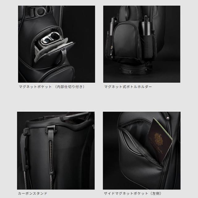 【ネームプレート彫刻無料】ベゼル スタンド キャディバッグ PLAYER 5.0 Pro シングルストラップ ネイビー 9.5型 47インチ対応 VESSEL スタンドバッグ ゴルフ_4