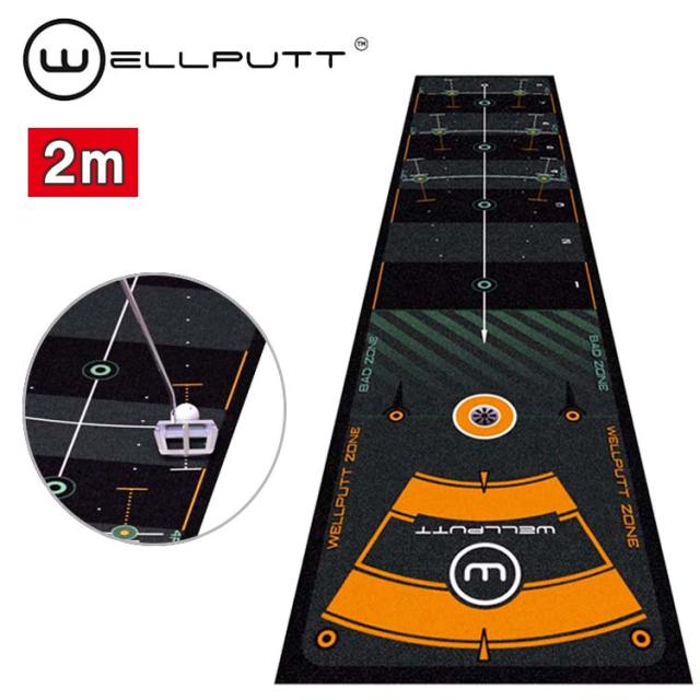 【練習器具】 ウェルパット パターマット 2メートル Wellputt  WLP-WELLPUTT/MAT-2M パター練習