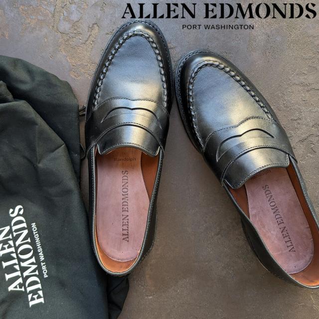 アレンエドモンズ ALLEN EDMONDS ローファー メンズ ビジネスシューズ ペニー ランドルフ Eワイズ ブラック4809【送料無料】