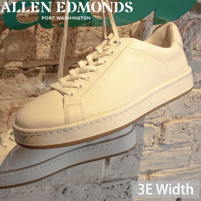 アレンエドモンズ ALLEN EDMONDS バーンズ スニーカー メンズ レザーシューズ ローカット 3Eワイズ ホワイト 白 BARNES 7606【送料無料】