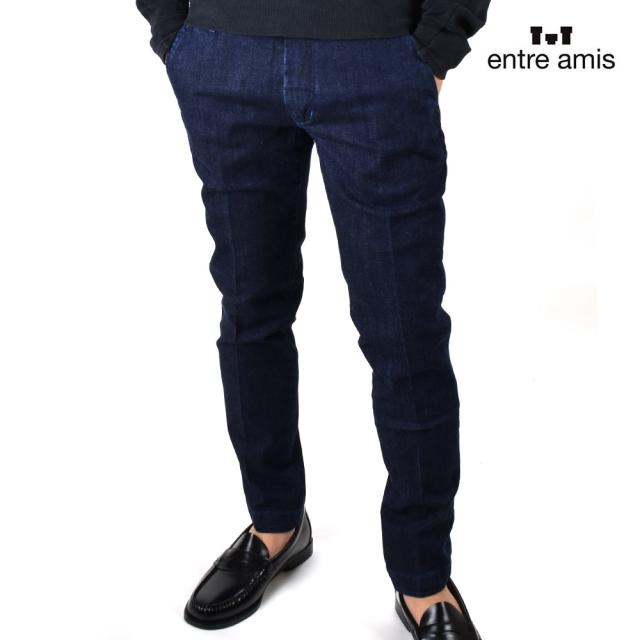 アントレアミ デニムパンツ メンズ ジーンズ ジップフライパンツ カジュアルパンツ インディゴブルー entre amis 8342/206L130【送料無料】