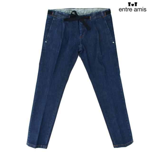 アントレアミ entre amis Orazio/832 405 デニムパンツ イージーパンツ ストレッチ加工 ジップフライ インディゴ メンズ【送料無料】